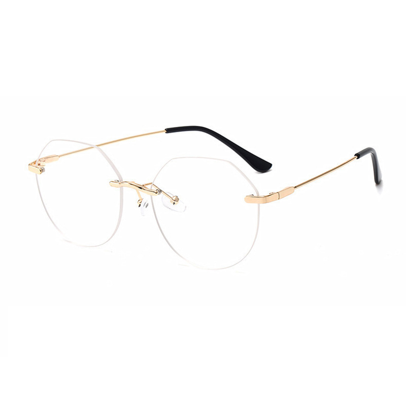 2020 nuevas gafas de sol sin marco para mujeres ins cara redonda Internet celebridad gafas de sol estrella Street shooting gafas moda gafas lisas