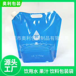定制便携户外水袋5L10L露营水袋应急水袋龙头双嘴自立袋