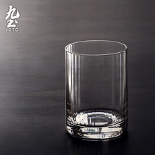 日式手工锤纹玻璃杯子家用厚底果汁冷饮杯ins啤酒威士忌冰咖啡杯