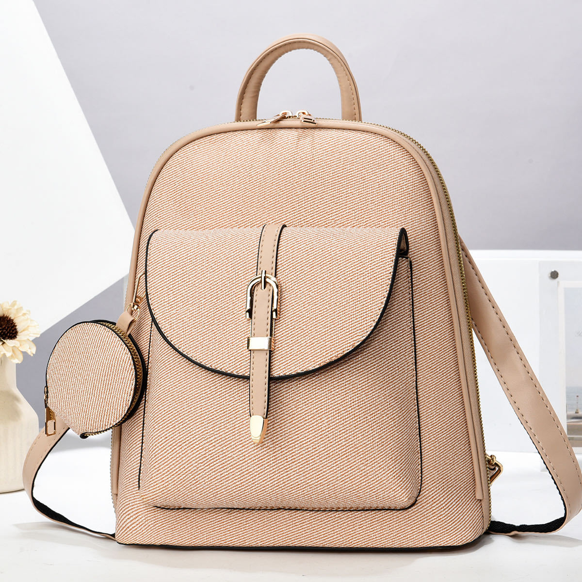 Fábrica de mujeres nuevas bolsas de hombro de mediana edad mujeres de hombro suave viaje mochila pequeña de doble uso gran capacidad