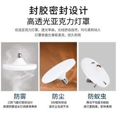 led燈泡工廠車間大功率節能燈e27螺口超亮省電家用照明白光飛碟燈