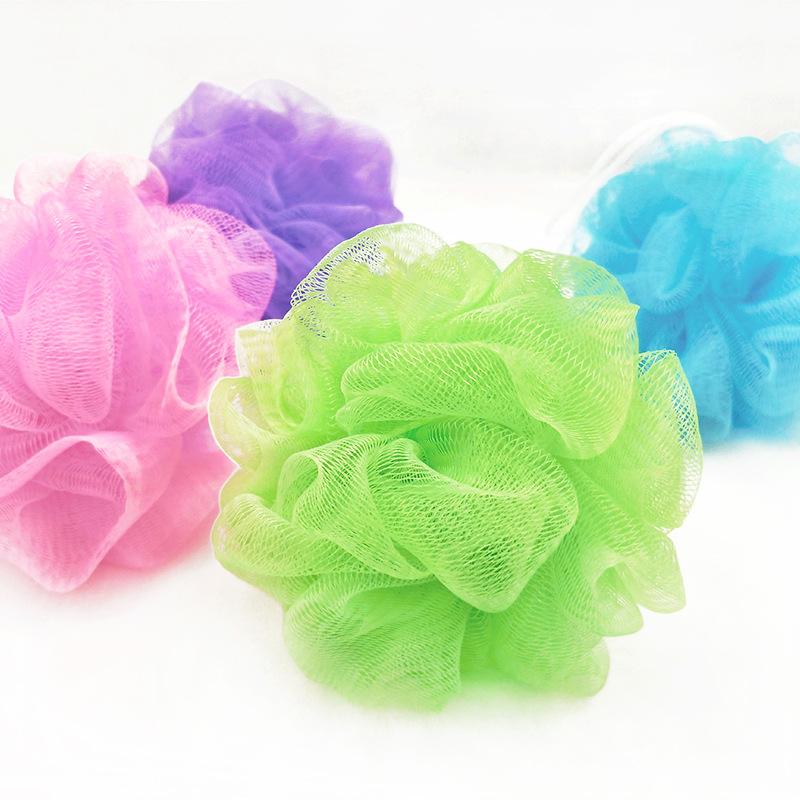 Suministro directo de fábrica gran bola de baño coreana super suave monocromo Flor de baño 20g regalo Flor de baño fija Red de espuma de baño