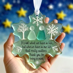 跨境Snowflake-Shaped Sea Friendship Decor雪花海玻璃友谊装饰