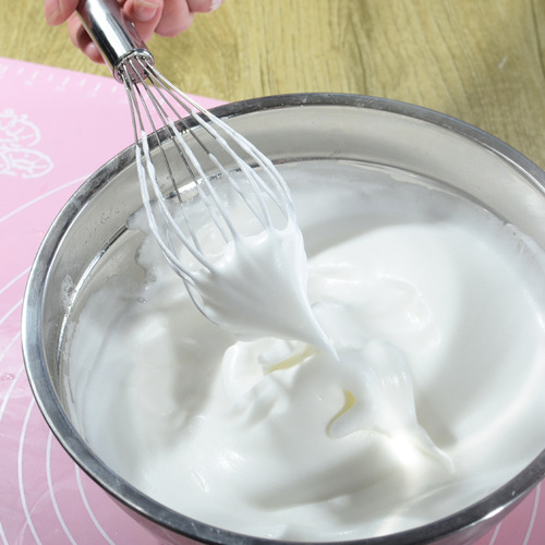 Stainless steel manual egg beater handheld kitchen egg mixer household 6-line dough mixer baking tool