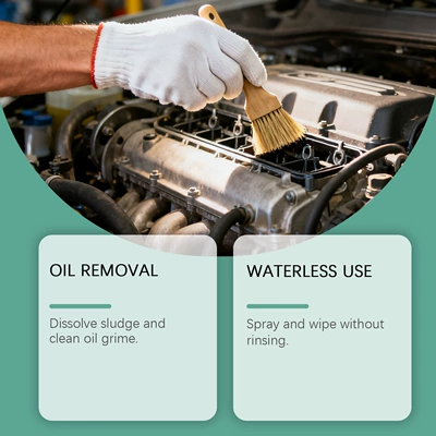 Cleaning/curing agent stains and carbon deposits on the surface
