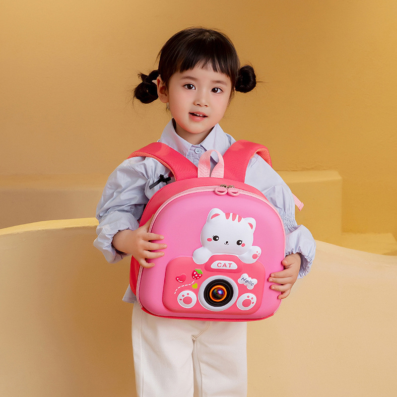 Jardín de infantes mochila de cáscara dura para niños de clase media y pequeña 3D mochila tridimensional para hombres y mujeres mochila de cáscara de huevo ligera comercio exterior