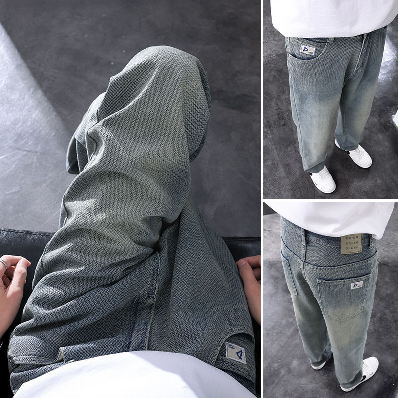 Jeans estrelado 2025 nuevo estilo de hombre recto suelto primavera y otoño marca de moda verano retro pantalones de piernas