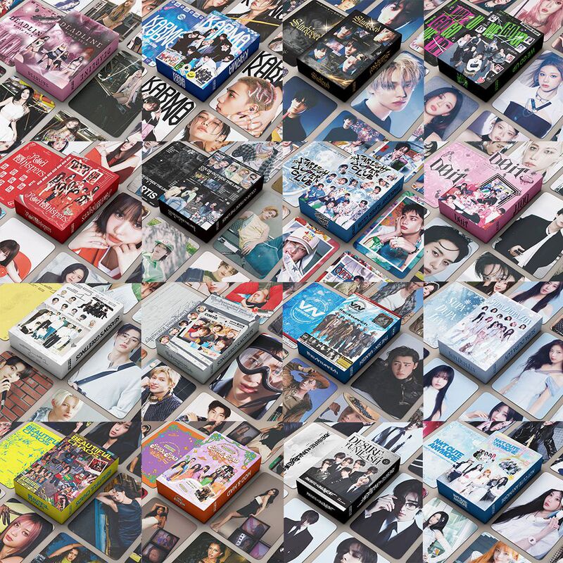 Korean Star Group Photo Cards 55 (g) I-Dle Album Cards Stray Itzy Homemade Collection Lomo Cards