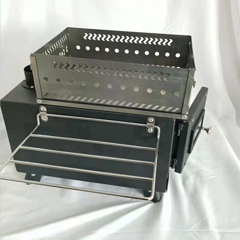 Estufa de leña para sauna, estufa plegable para tienda de sauna, calefacción y humidificación al aire libre, estufa con cesta de piedra para uso en campamentos