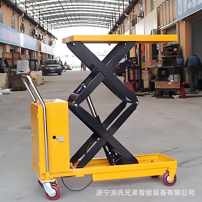 手押し油圧昇降プラットフォーム車両電動移動式電動リフト小型リフティングシンプルトロリー|undefined