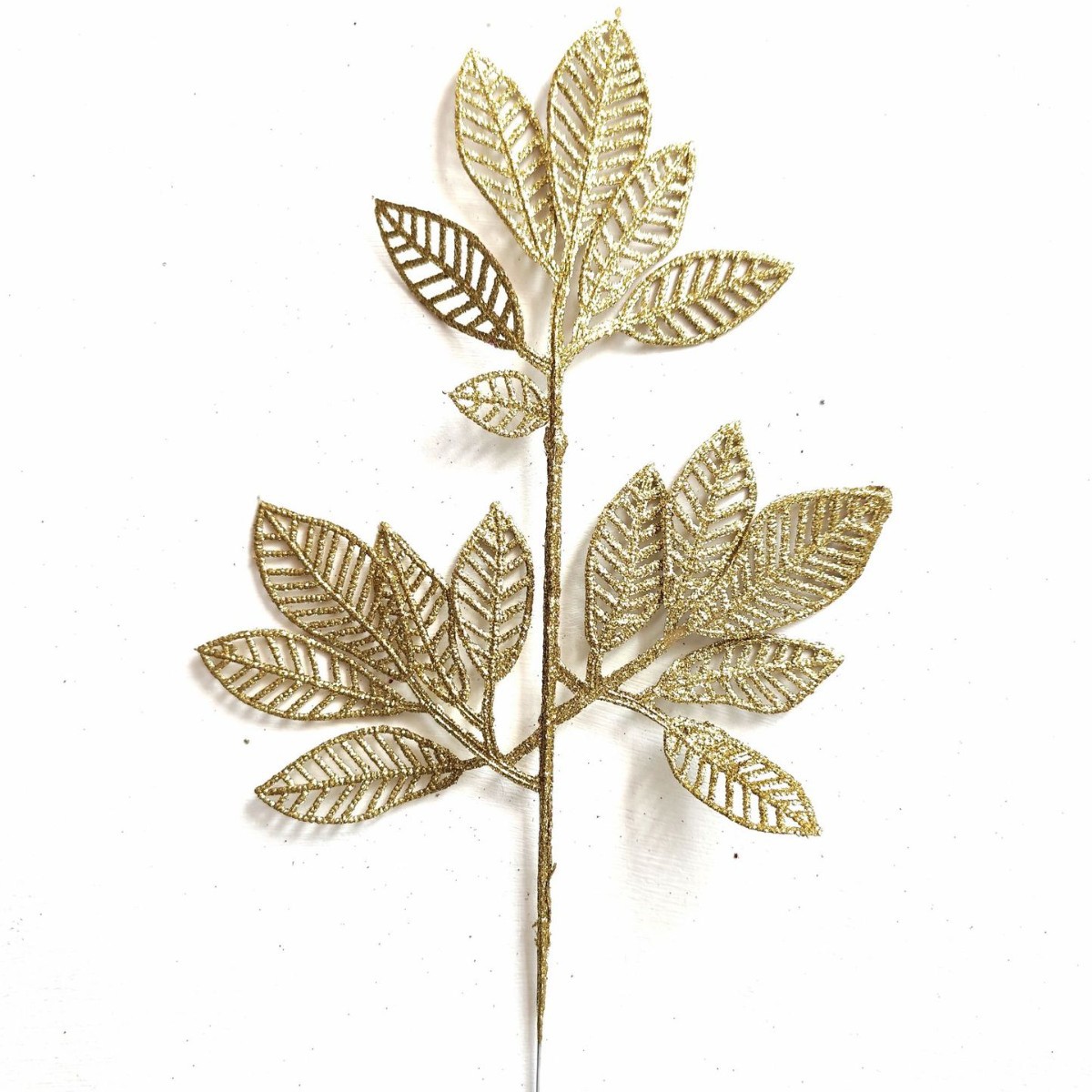 S / O transfronterizo nuevo polvo de oro de Navidad decoración para el hogar plástico árbol de Navidad 36cm de polvo de oro hojas de mango