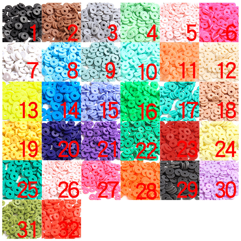 46g Weight Beads Jewelry Making Type DIY Jewelry Accessories Classification 1 Set Quantity soft clay Material Solid Color Pattern Simple Style Style 1 Set Soft Clay Solid Color DIY Jewelry Accessories Beads 1