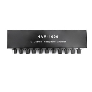 HAM-1000 Stereo Headphone Amp Amplifier One to Multiple One Minute Ten Multi-channel Output Audio Music HP10