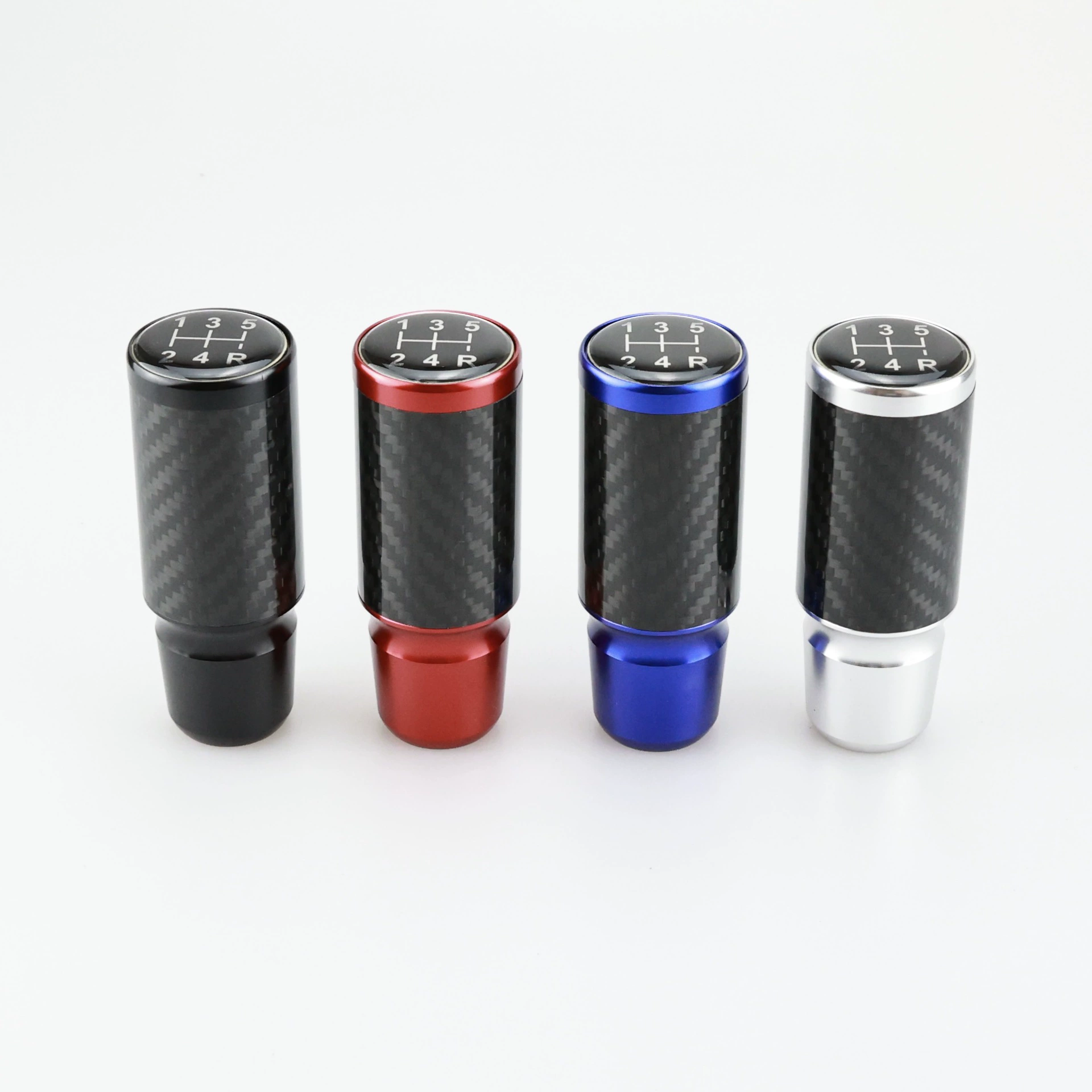 Трансграничные горячие продажи автомобильных аксессуаров модифицированный алюминиевый сплав с рисунком из углеродного волокна сдвиг головы индивидуальный рычаг переключения передач волновая палка шаровой рычаг переключения передач