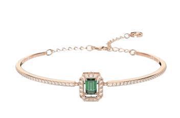 로즈 골드 각설탕 그린 다이아몬드 브레이슬릿