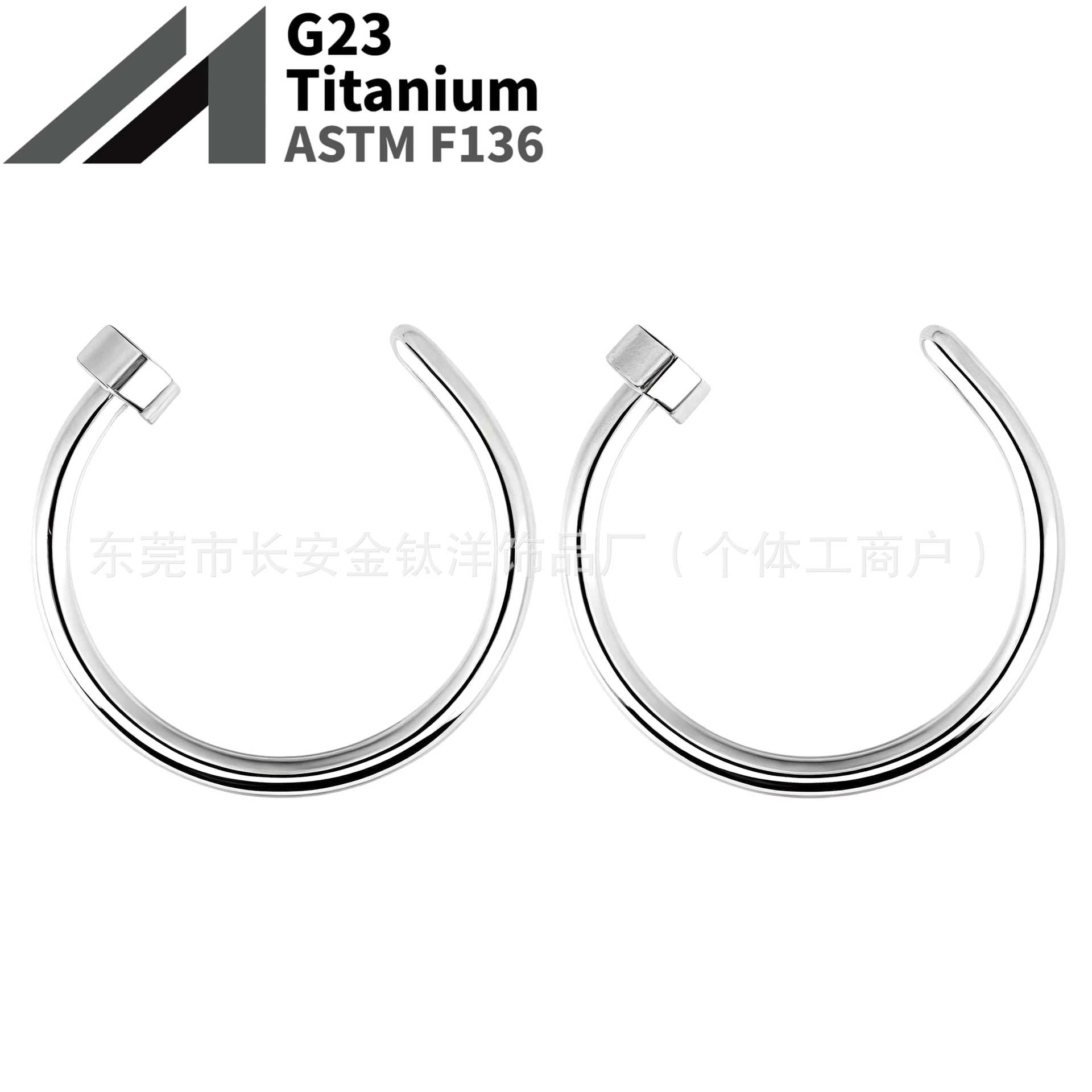 16G labret stud size and finish detail