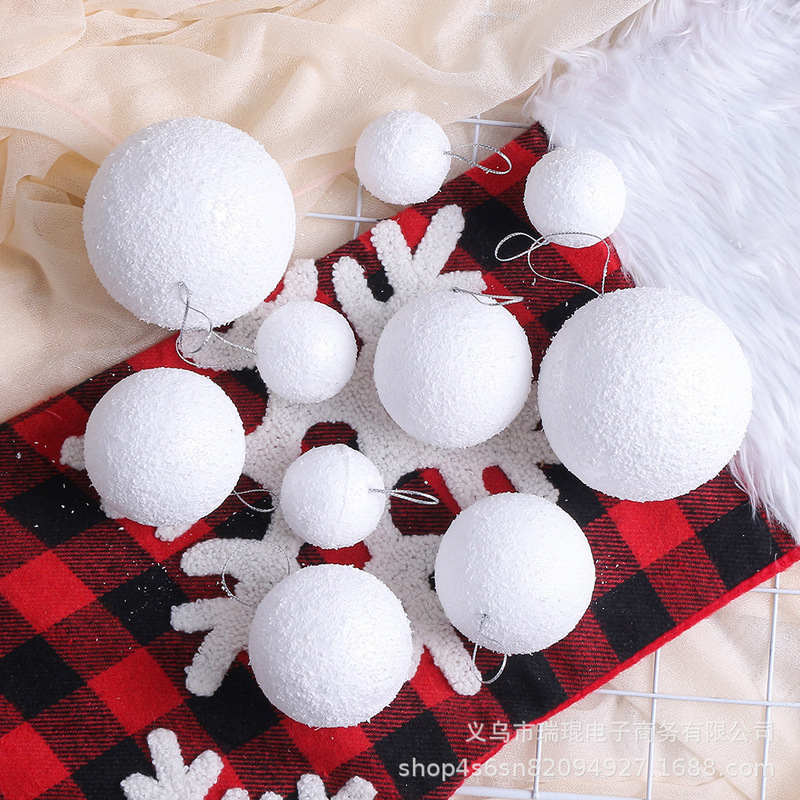 クリスマスツリーの飾り雪玉結婚祝いの天井飾り純白泡球店舗の祝日装飾品|undefined