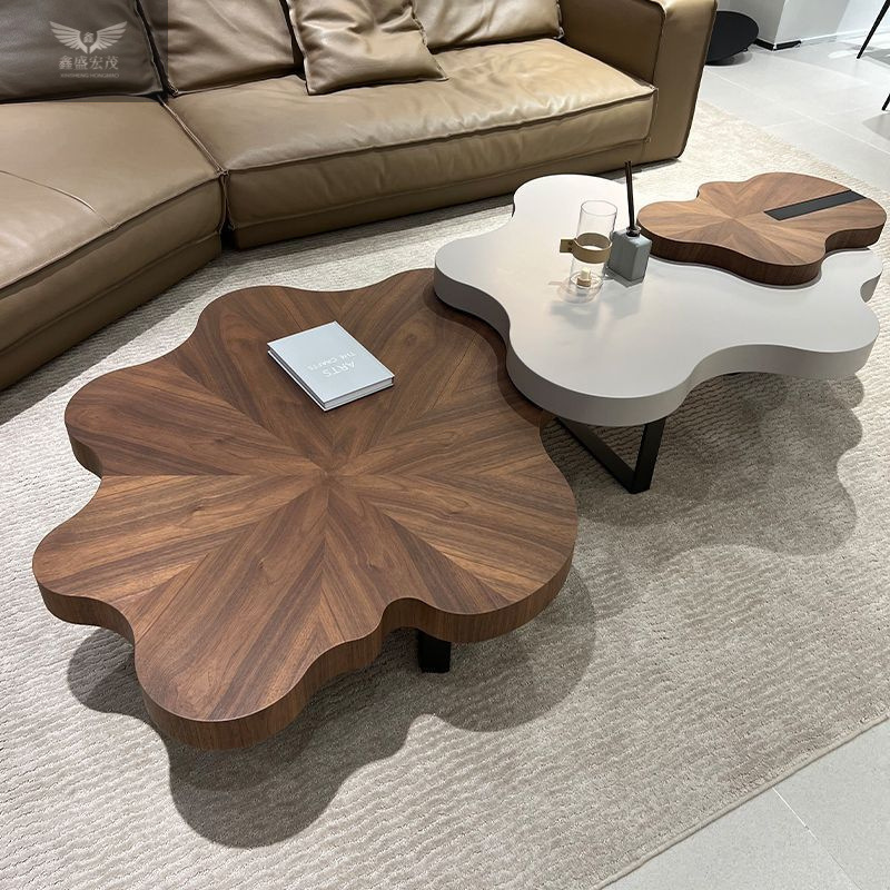 Mesa de centro creativa, nubes modernas de estilo italiano, crema doméstica irregular, celebridad de Internet, apartamento pequeño, sala de estar de lujo, forma simple