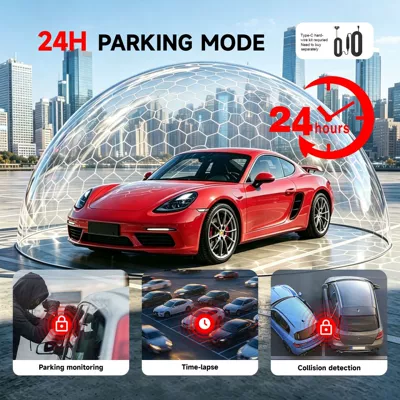 Driving recorder Cross-Border Exclusive High-Definition Dash - 4k-dual-lens-acc-24-hour-video-recording