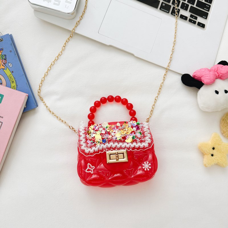 Juguetes hechos a mano DIY para niños bolsas de material de jelly bolsas de niñas bolsas de mano lindas bolsas de hombro juguetes hechos a mano