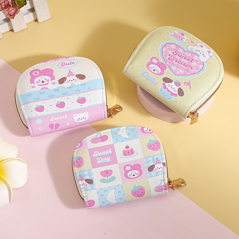 Bolso de tarjeta multitarjeta de venta caliente transfronterizo, bolso de identificación femenino, bolso de almacenamiento de tarjeta bancaria masculina, bolso de tarjeta femenino con estampado de dibujos animados lindo