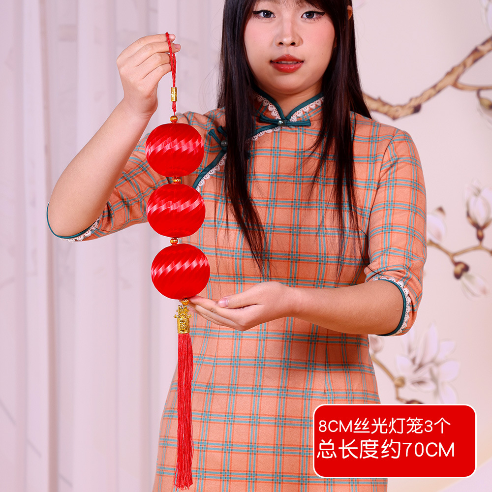 3-соединенная мерсеризованная круглая световая струна с резьбой - большая