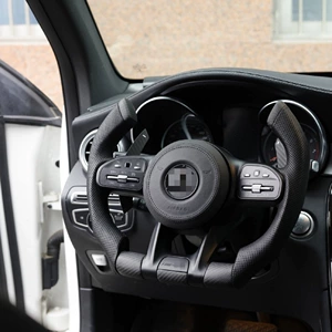 Suitable for Mercedes-Benz A/C/E/S/G/CLS/AMG carbon fiber half-wheel steering wheel, for old models and new models
