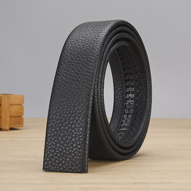 Piper Belt Herre Kantpræget Ægte Læderbælte Slidstærkt Automatisk Bælte Afslappet Alsidig Bæltekrop Ingen Bæltehovedudskiftning_voghion.com