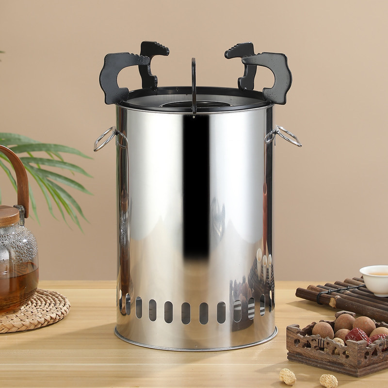 estufa de gasificación de leña estufa de fuego rural portátil sin humo estufa doméstica estufa de camping a prueba de viento al aire libre