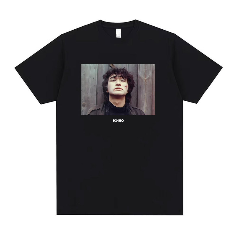 Russian Rock Band Viktor Tsoi Kino Graphic T-Shirt Men's Women's Fashion Retro T-Shirt Men's