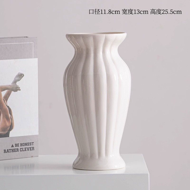 Трансграничная скандинавская керамическая ваза, предметы интерьера, большая ваза, гидропонная гостиная, спальня, дом, нормакор, украшение