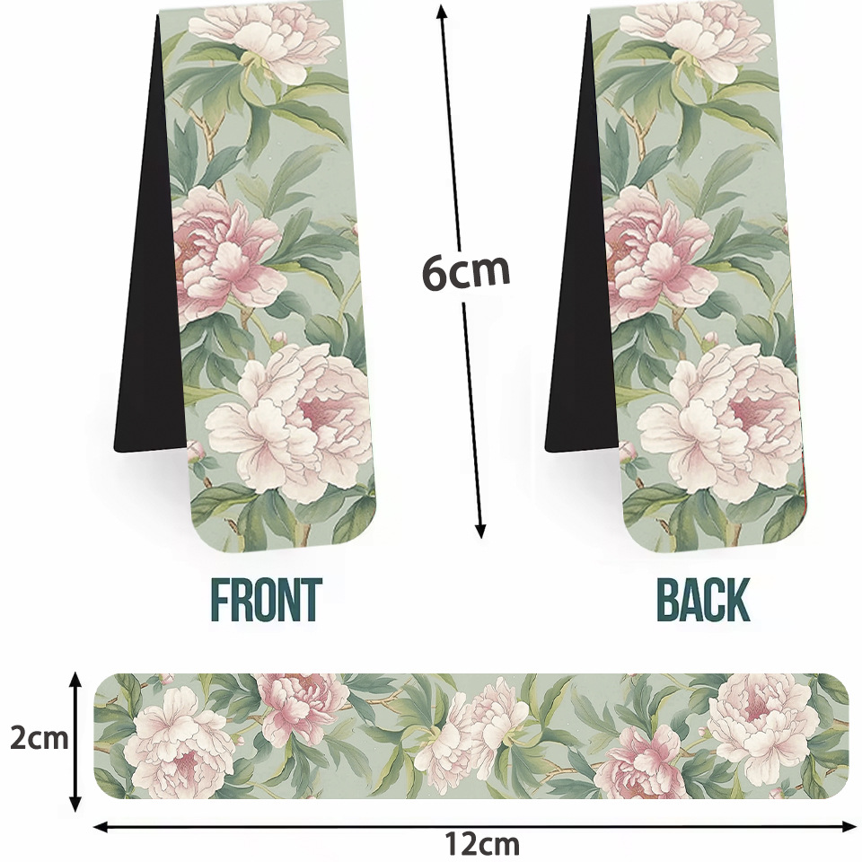 31g Weight Bookmark Stationery Type 1 Set Quantity School, Graduation Occasion Paper Card, Magnet Material Flower Pattern Pastoral Style 1 Set Flower School Graduation Paper Card Magnet Pastoral Bookmark 3