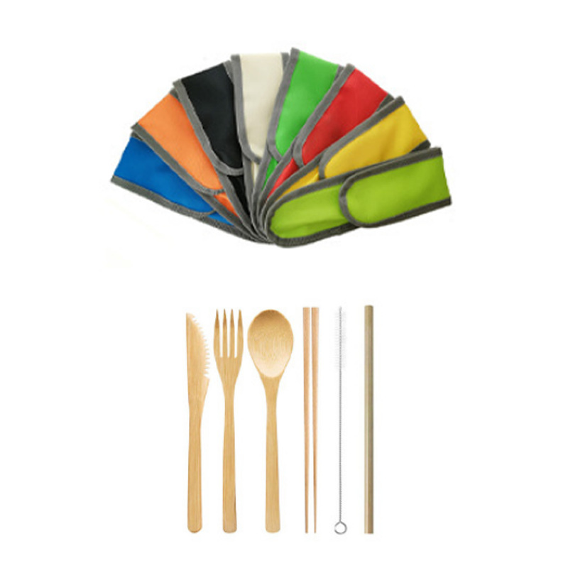 Amazon transfronterizo cuchillo, tenedor y cuchara portátil de protección del medio ambiente al aire libre vajilla regalo customed cubertería