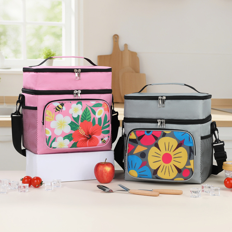 Bolsa de aislamiento térmico de gran capacidad, bolsa de picnic al aire libre, nueva bolsa de almuerzo transfronteriza, bolsa de almuerzo de mano, bolsa de almuerzo de mano, bolsa de viaje