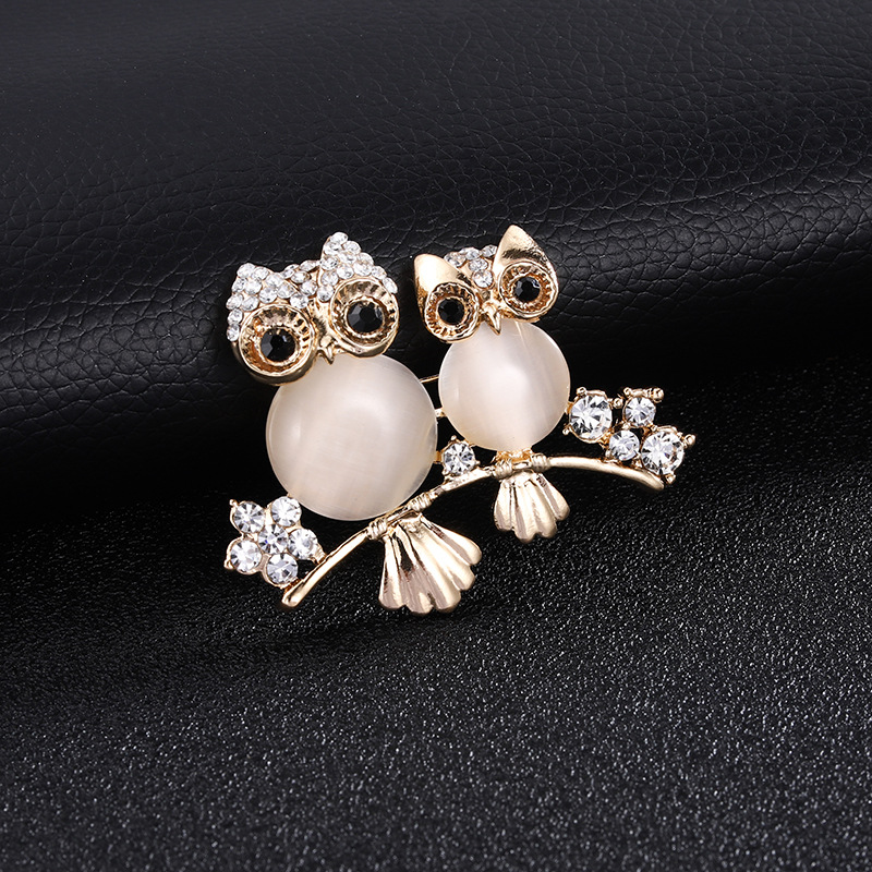 2024 nuevo día de la madre venta caliente broche de ópalo mujer con incrustaciones de diamantes de imitación broche accesorios de ropa joyería