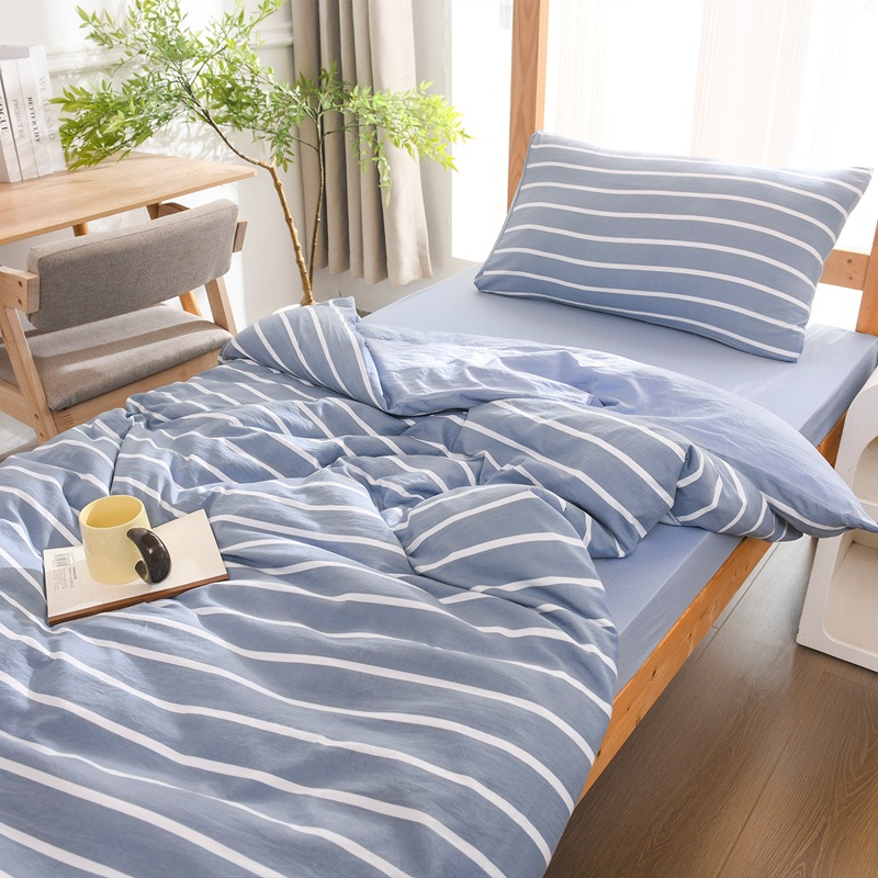 Algodón lavado, dormitorio de estudiantes de tres piezas, literas de dormitorio, lavable a máquina individual universal, lavado a máquina, nuevo estilo 2025