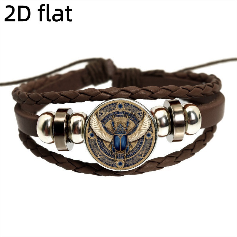 Ancient Egyptian Style Scarab Pattern Time Gemstone Bracelet, Fashionable and Creative, Unisex Detachable Accessory Ancient Egyptian Style Scarab Pattern Time Gemstone Bracelet, Fashionable and Creative, Unisex Detachable Accessory