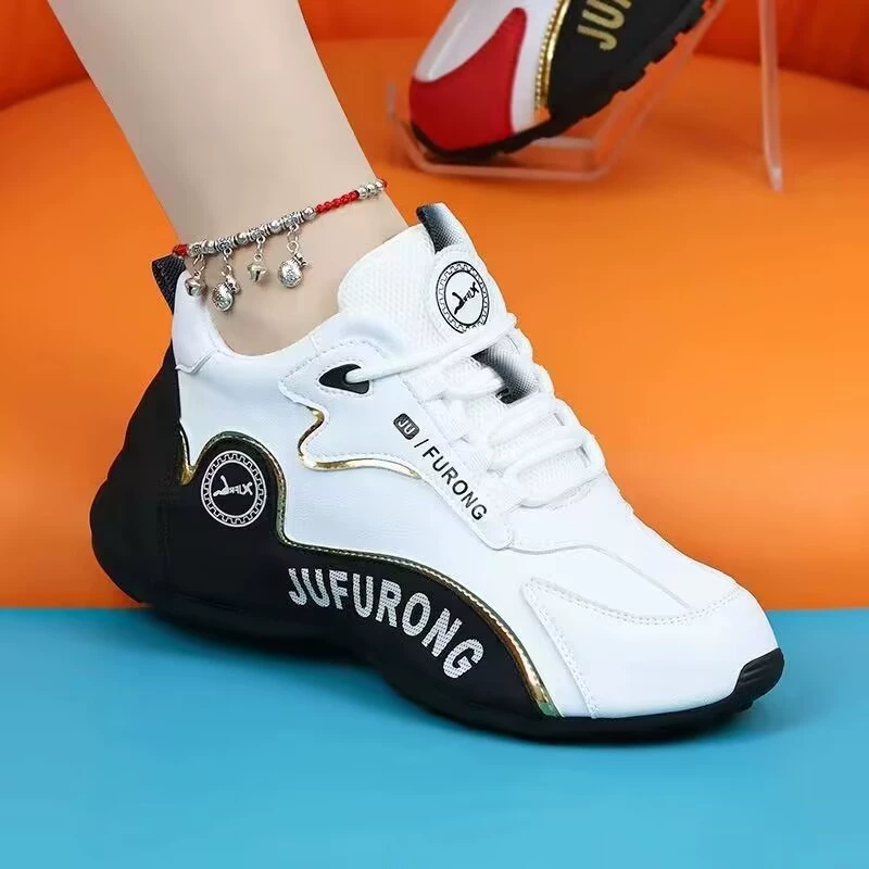 Мужская обувь 2025 новая кожаная лапша маленькая белая обувь для мужчин и женщин пара спортивная обувь трансграничное повышение мужской повседневной обуви