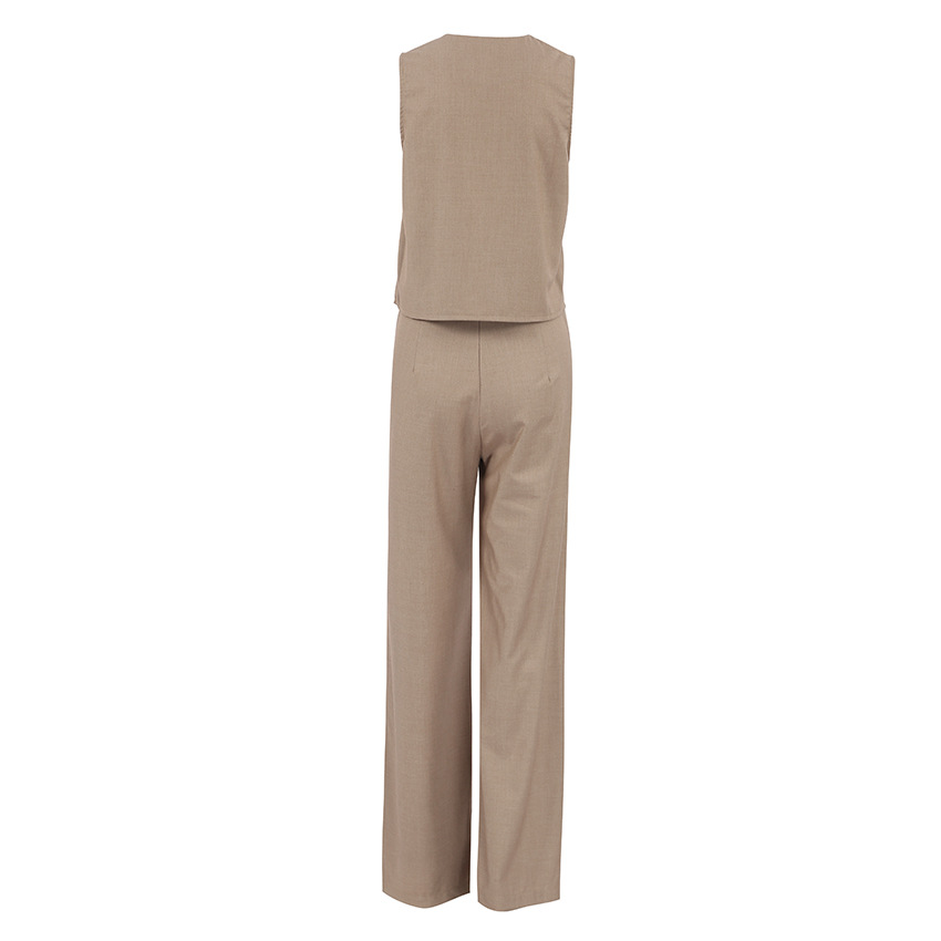 Street Women's Casual Solid Color Polyester Pocket Pants Sets Pants Sets display picture 11