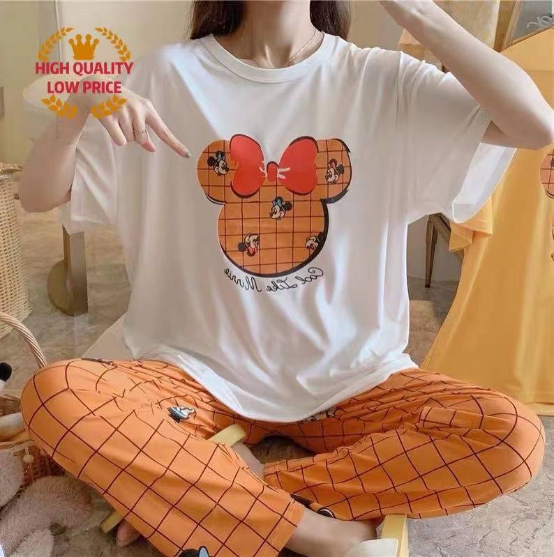 Corto y largo # White Plaid Mickey