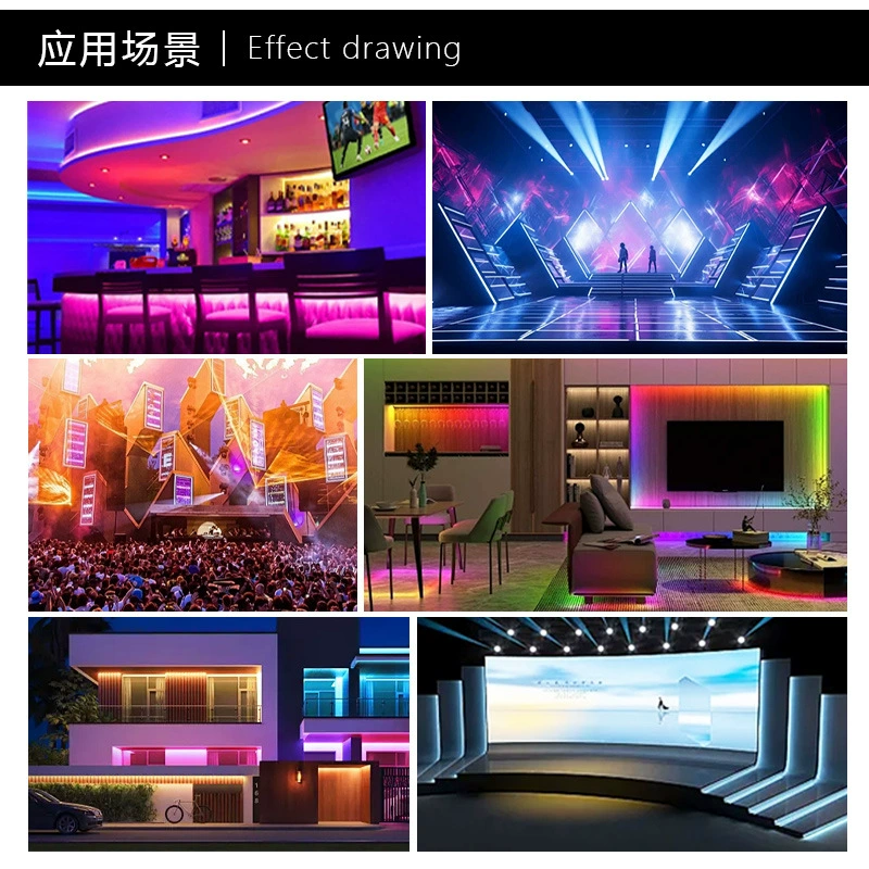 Светодиодная магическая лента 144 LED 3535 с встроенным контроллером 2812B, адресуемая точка за точкой, 7 мм/5 мм, полноцветная программируемая лента
