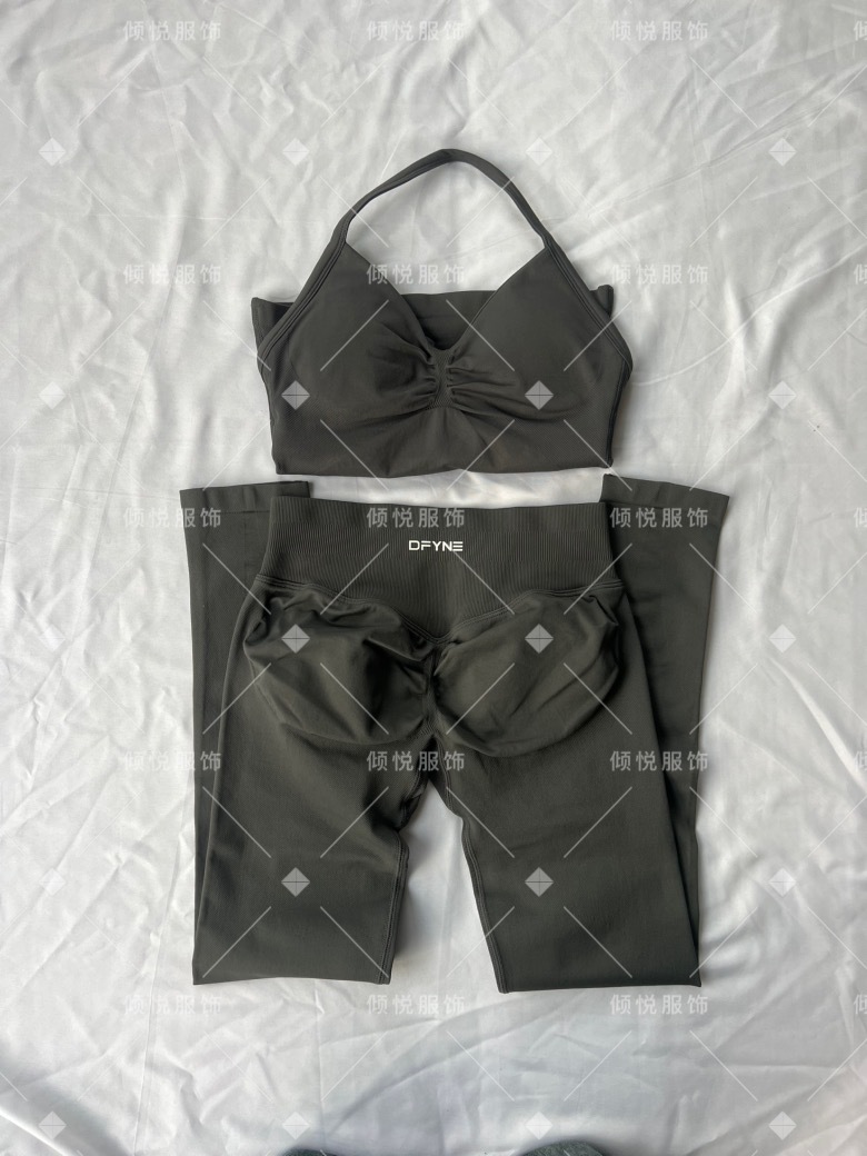 AliExpress venta caliente DFYNE nuevo fitness yoga traje deportivo chaleco halter sujetador pantalones cortos traje mujer
