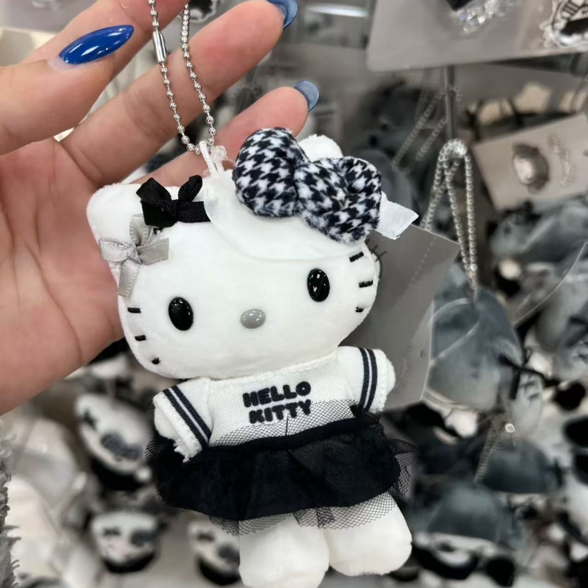 三丽鸥hello kitty包包挂饰哈喽hallo公仔凯蒂猫kt猫玩偶黑色挂件-阿里巴巴
