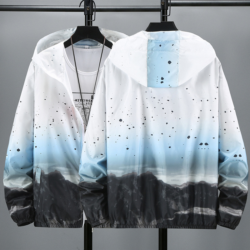 Ice Silk Sun Protection Suit Men's Summer New Fashionable Casual Lightweight Breathable Outdoor Fishing Sun Protection Coat