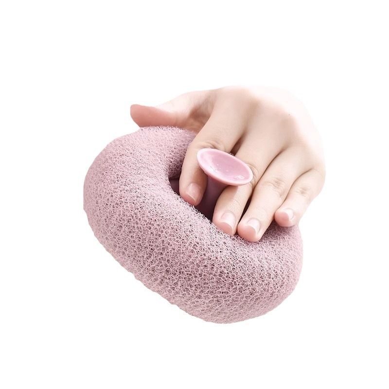 Bola de baño con ventosa, flor de baño, suave y no dispersa, baño doméstico especial para damas, baño, baño de burbujas, baño, baño, artefacto de masaje
