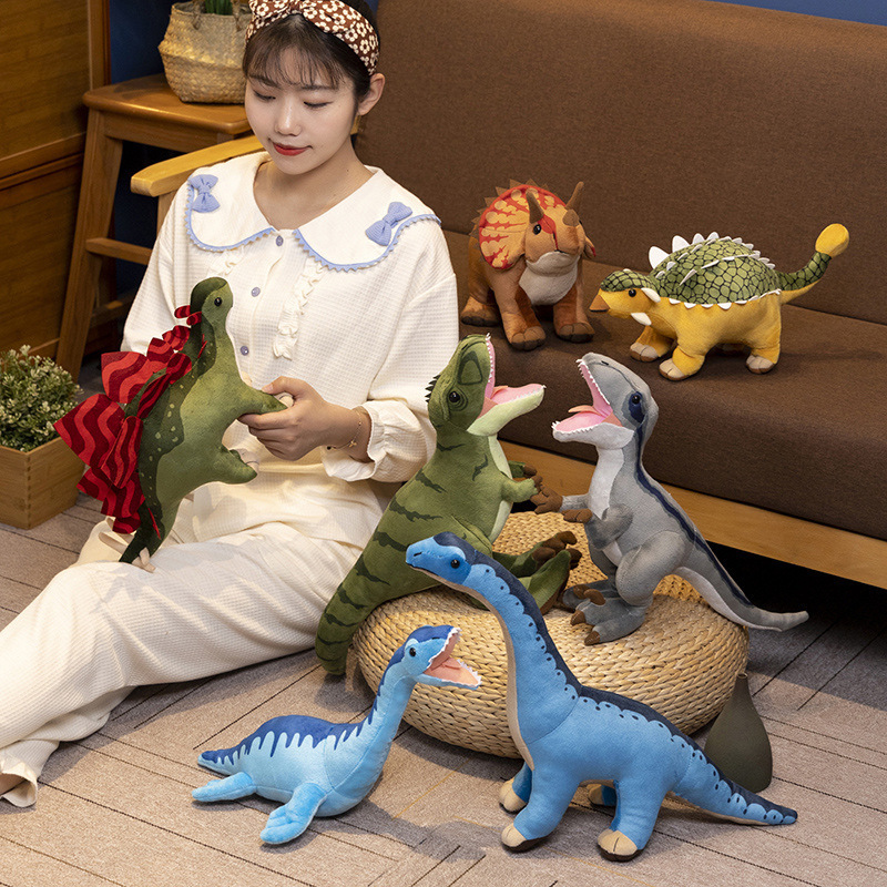 シミュレーション恐竜公仔覇王龍ぬいぐるみ三角龍迅猛龍安撫布人形子供誕生日プレゼント|undefined