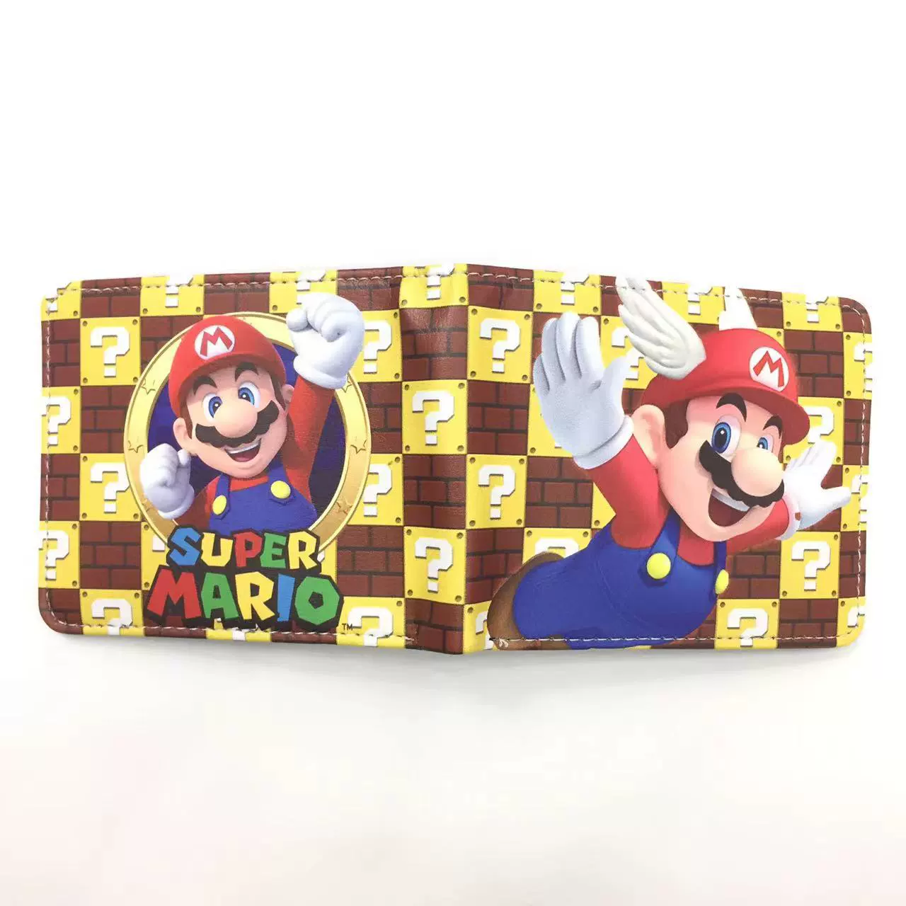 Mario Super Mario Mario Super Mario Mary Brothers Короткий кожаный кошелек для карт держатель монет