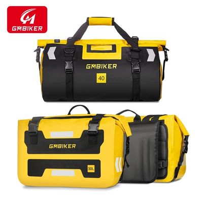 Rear Bag Carrying Bag Hanging — Motorcycle trunk - yellow-40l-rear-bag-30l-pair-of-side-bags-combination-package