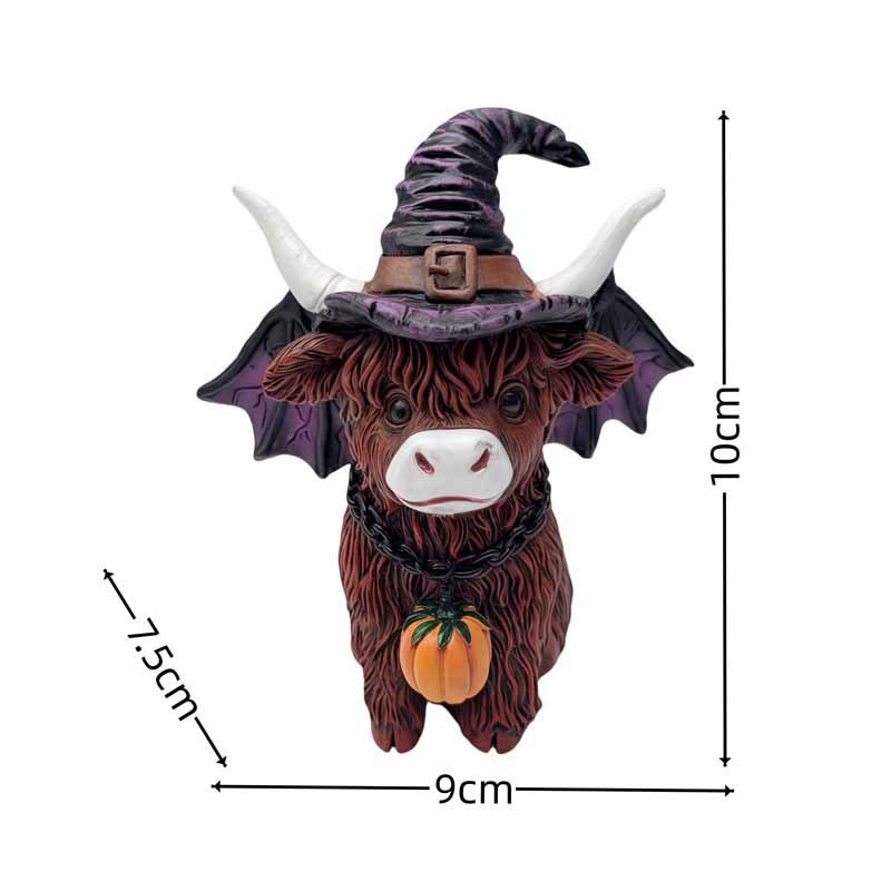 クロスボーダーハロウィン新しいかわいいハイランド牛ホームギフトクリスマスの日の雰囲気の装飾樹脂装飾品|undefined