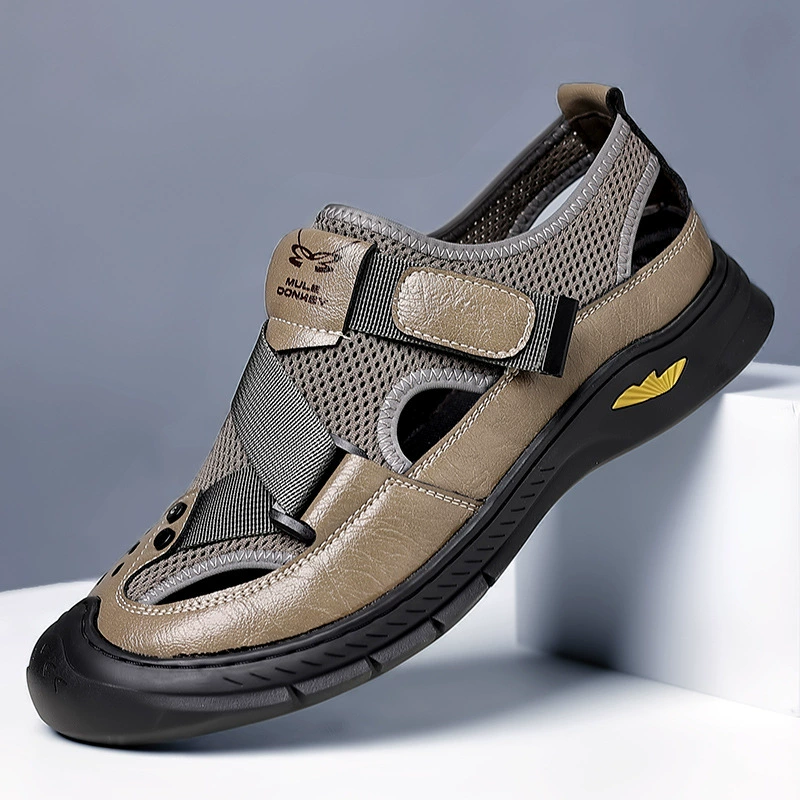 2025 новая летняя наружная автомобильная обувь удобная повседневная сандалия легкая мягкая подошва мужская обувь модная